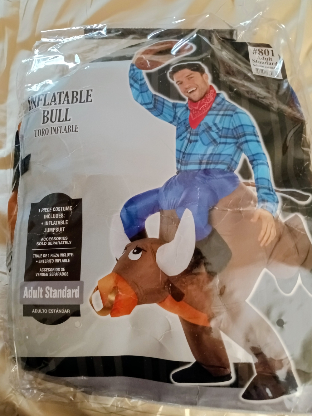 Inflatable Bull Rider Kids Costume - Brown